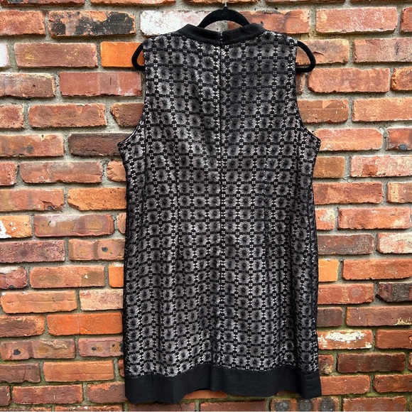 JESSICA HOWARD sleeveless shift dress black modern lace 16W knee length - Picture 10 of 12